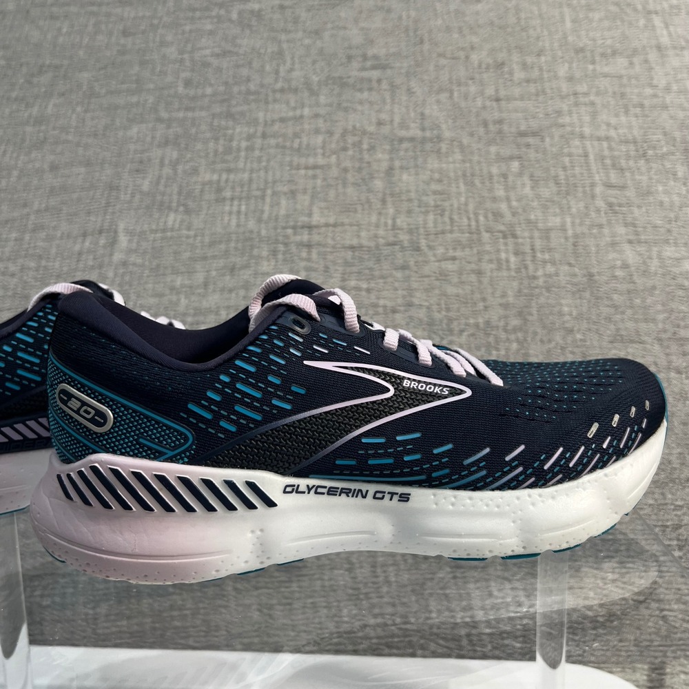 Brooks Glycerin GTS 20 Athletic Running Shoes Womens 10.5 Blue Comfort Sneakers - Picture 15 of 16